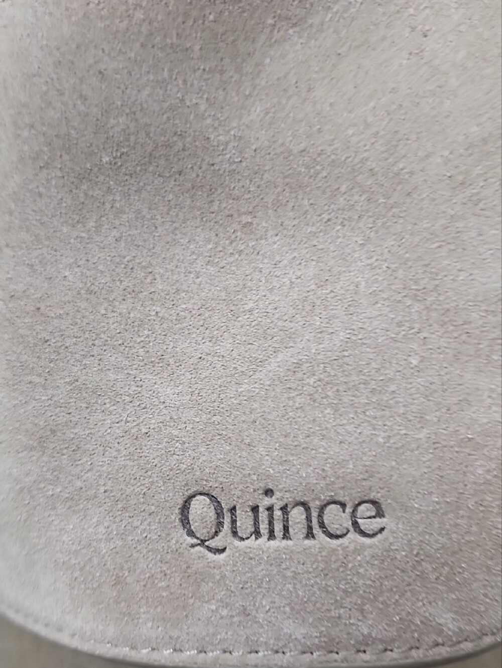 Quince Suede Slouchy Shoulder Bag Esme Sand Beige Boho Minimalist Quiet Luxury - Picture 2 of 11